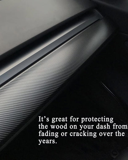 Matte Carbonfiber Dashboard Cover Compatible with Tesla Model 3 (matte carbon fiber dashboard 2pcs only)