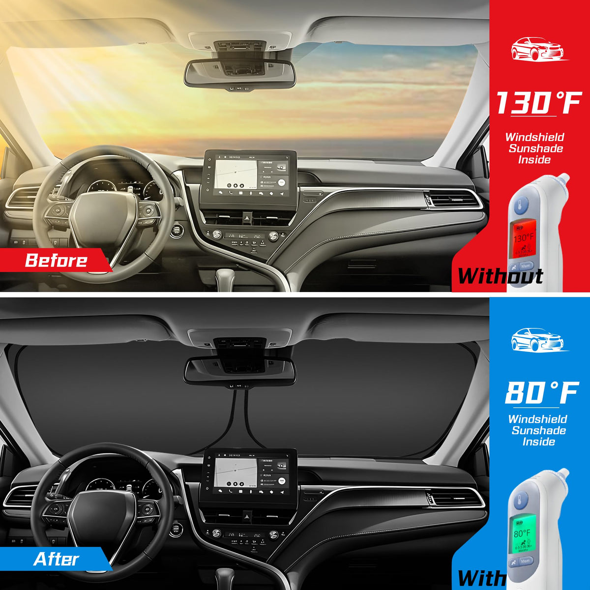 Windshield Sun Shade for Toyota Tundra 2022 (for Toyota Tundra 2022-2026 2027)