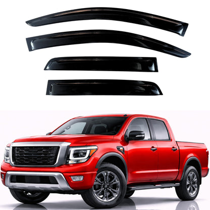 Rain Guards Window Visors for 2016 (2016-2024 Titan Crew Cab)