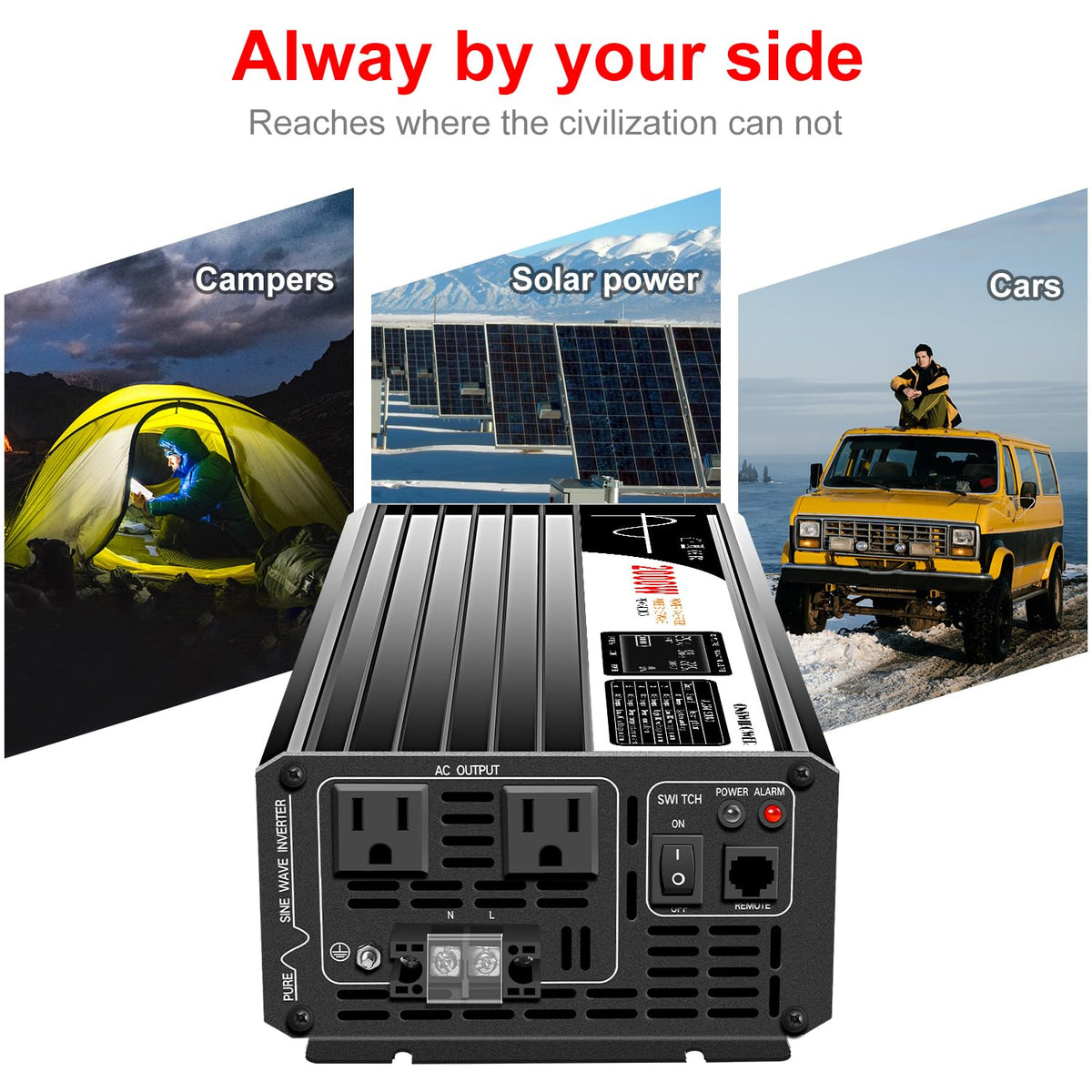 2000W Pure Sine Wave Inverter (24V 2000W)
