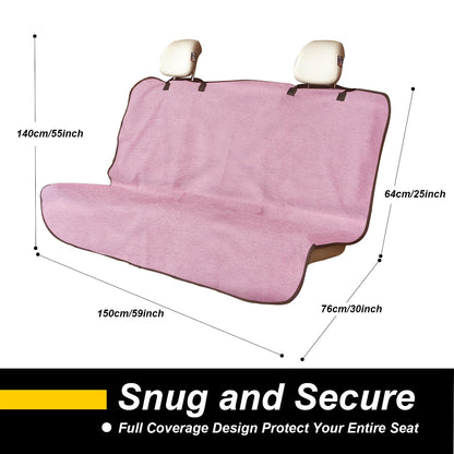 Back Seat Cover for Car Trucks Van SUV Jeep (Rear Bench Seat Towel / Pink)