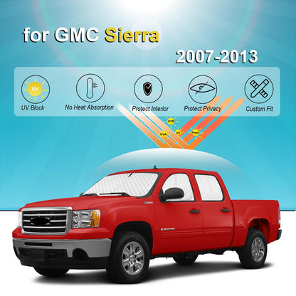 5pcs Car Sun Shades Custom for GMC Sierra 2007 (for GMC Sierra 2007-2013)