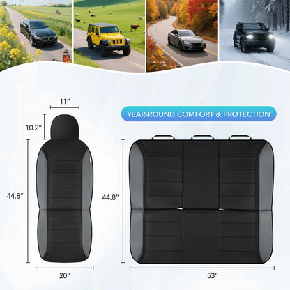 Leather Seat Covers (Gray Full Set)