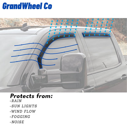 Window Deflectors Smoke Tinted in (For ID4 21-27)