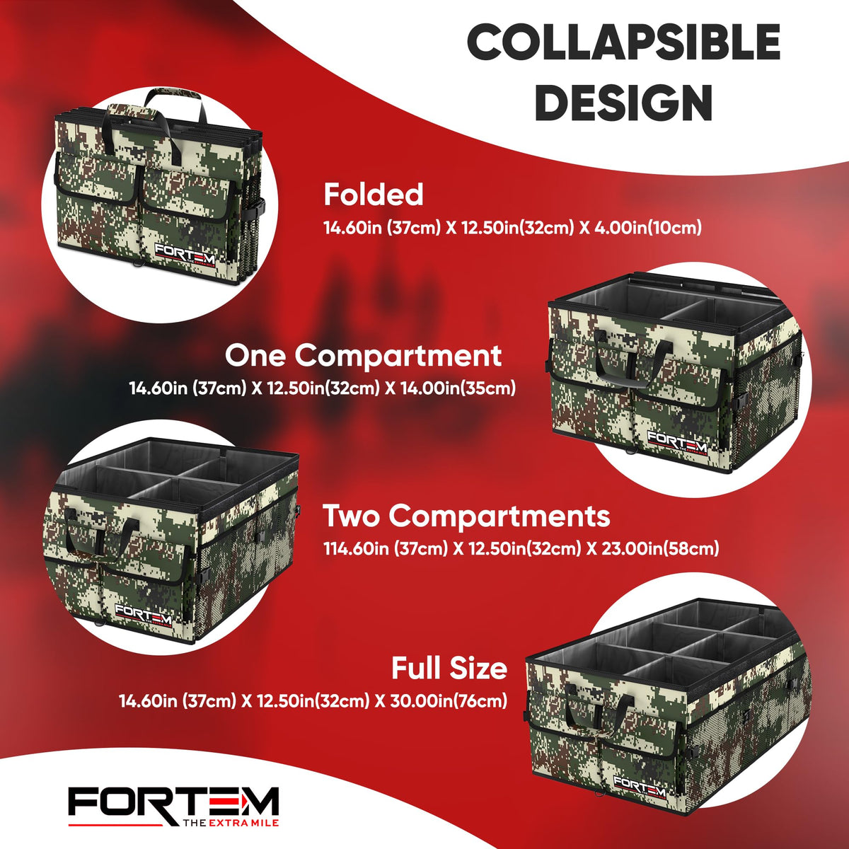 Trunk Organizer (Forest Camo / XXL (105L))