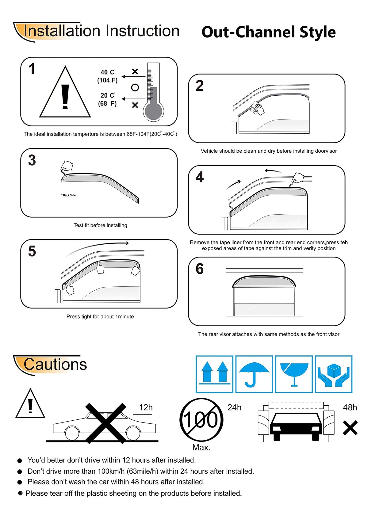 Window Visors for 2007 (07-14 Ford Edge (Dark Smoke))
