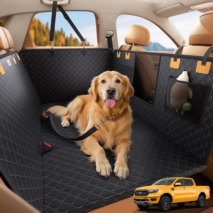 Dog Car Seat Cover for Back Seat with Hard Bottom for Truck XL (For Full Size Truck /Full Size SUV)