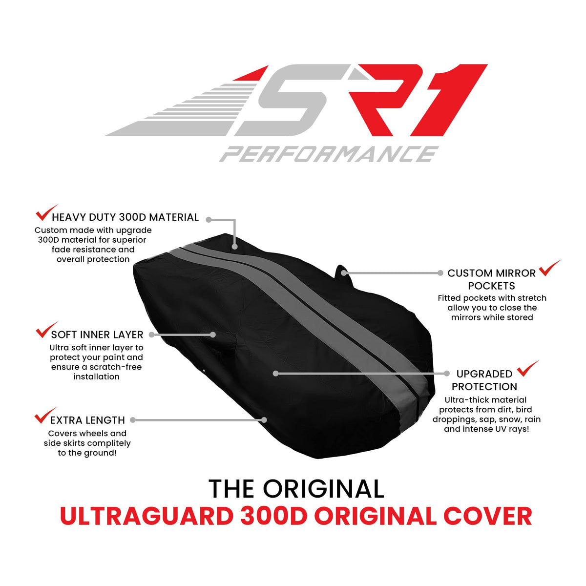 C6 Corvette Car Cover (Gray/Black / 2005-2013 C6 Corvette)
