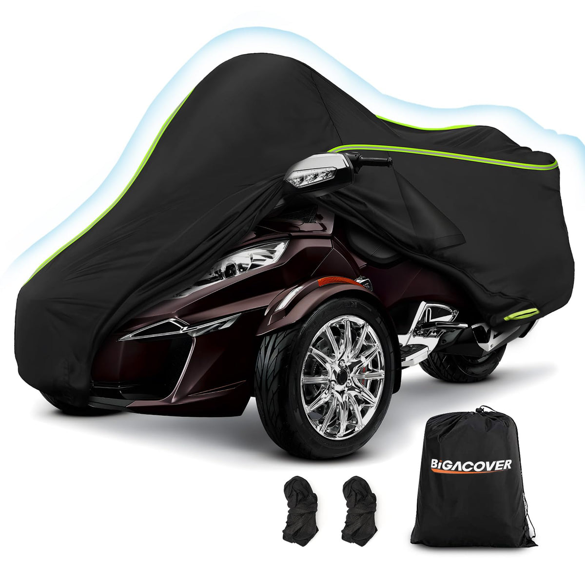 for Can Am Spyder RT Full Cover 2010 (Black / for Can-Am Spyder RT 2010-2019)