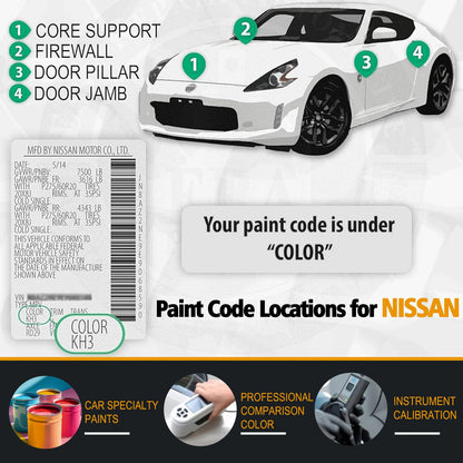 Glacier White (Nissan / QAK Glacier White/White for Altima/Frontier/Leaf/NV/Pathfinder/Rogue/Rogue-Sport/Titan/Titan-XD/Xterra)