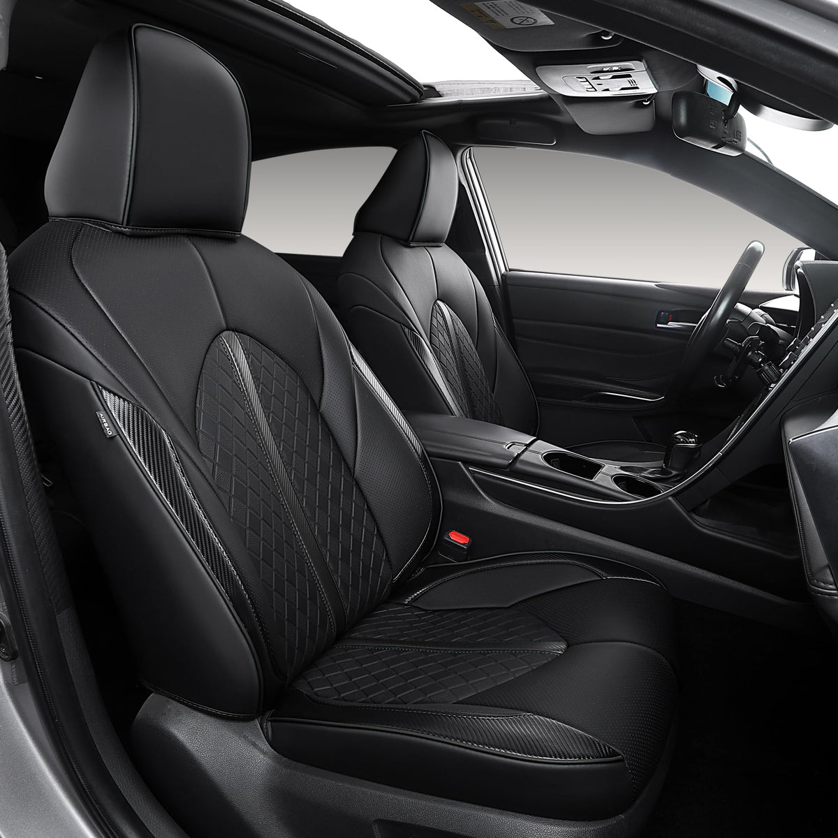 Custom Camry Seat Covers for 2018 (Black Luxe / 2018-2024 Camry Gas)