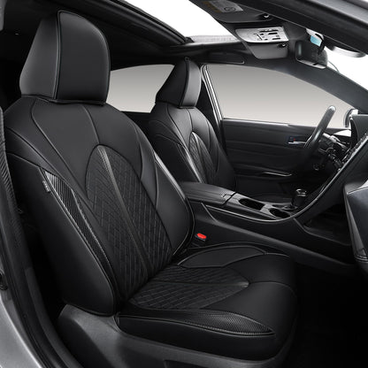 Custom Camry Seat Covers for 2018 (Black Luxe / 2018-2024 Camry Gas)
