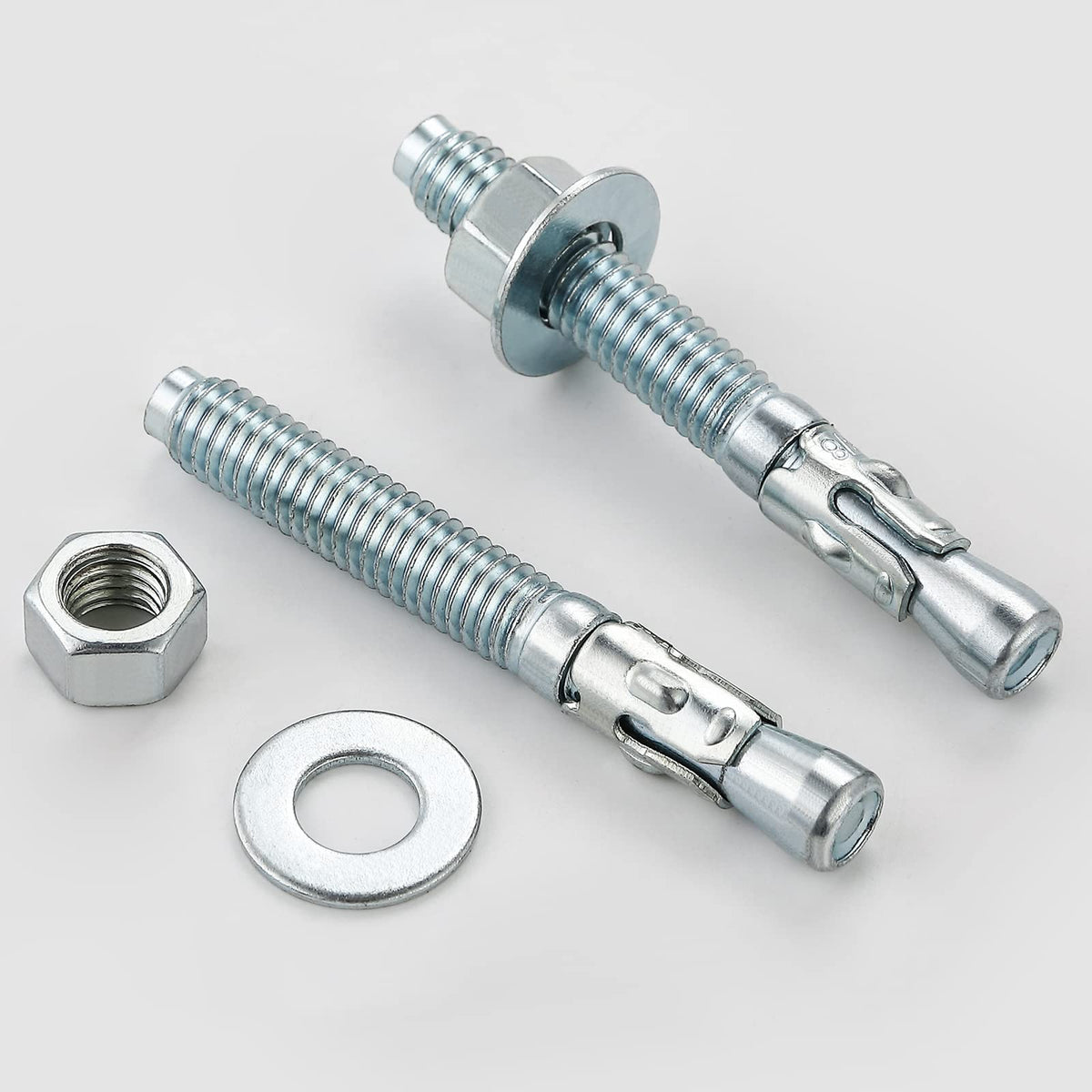 3/4" x5-1/2 Wedge Anchors for Concrete, Zinc-Plated, 10 PCS (3/4x5-1/2")