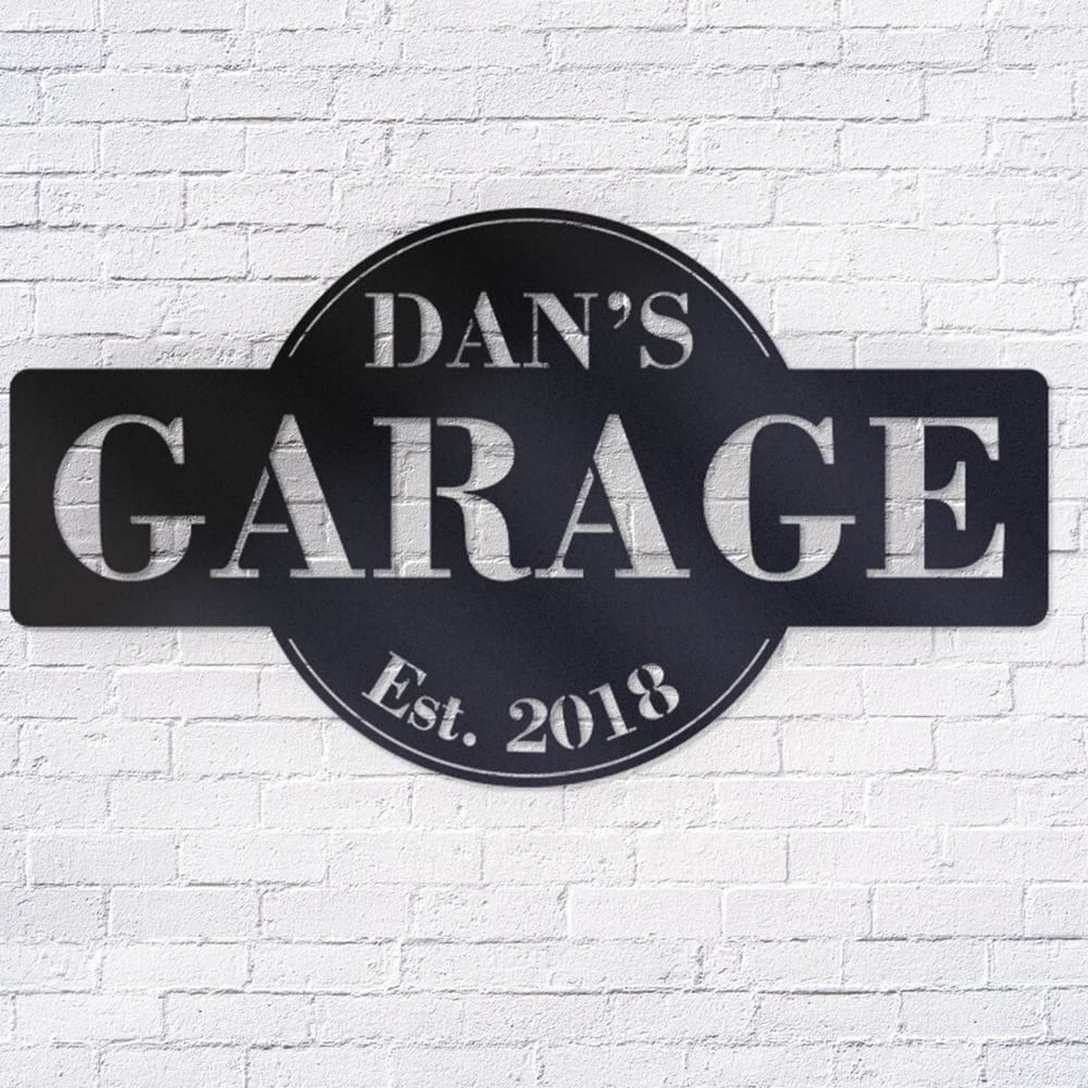 Personalized Metal Workshop Sign for Dad (Design 12)