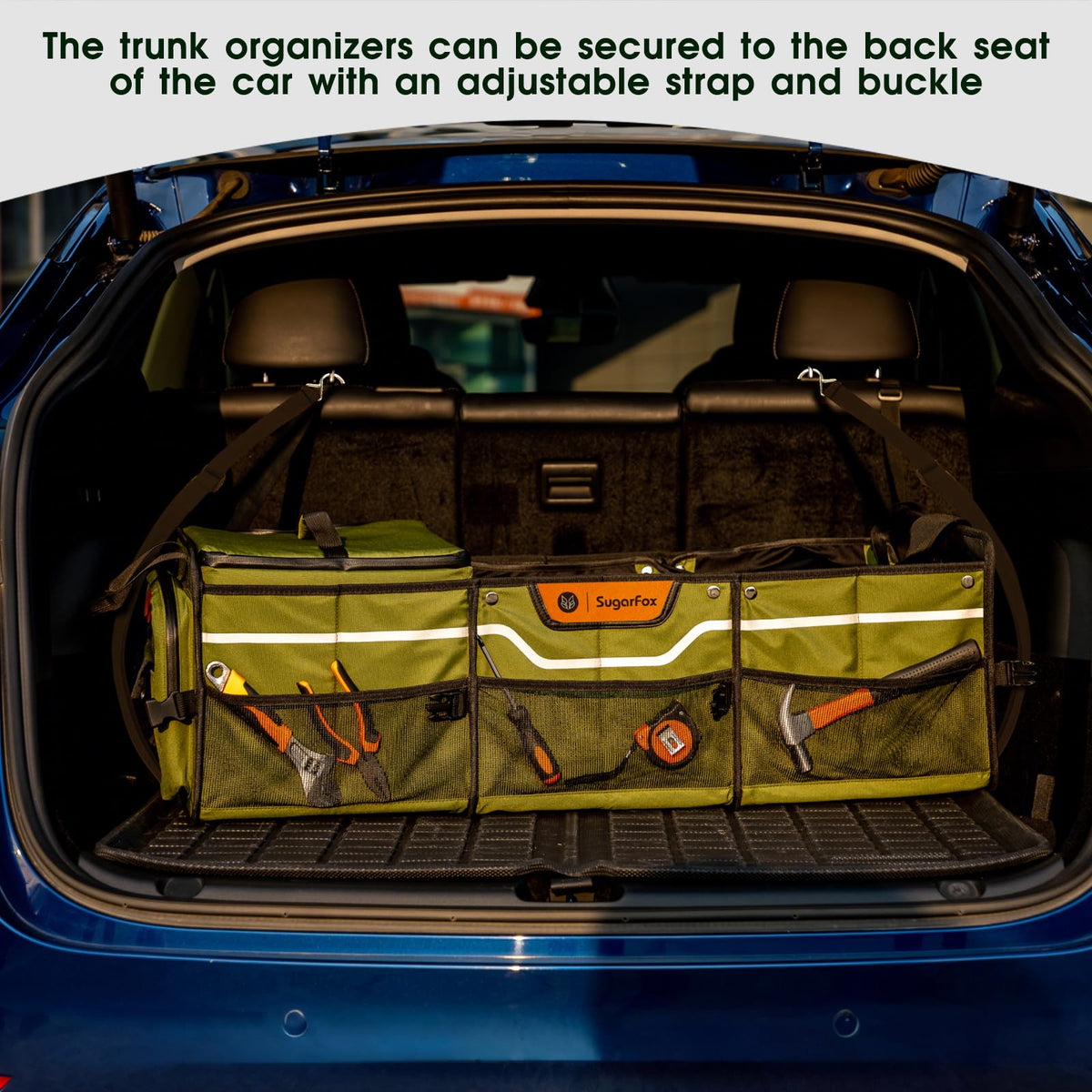Car Trunk Organizer for SUV (Oversize / GREEN)