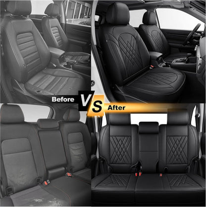 2 Front Car Seat Covers for Honda Civic 2003 (#057 Black / 2. Civic 2003-2026-2 Front Seat Covers Only)