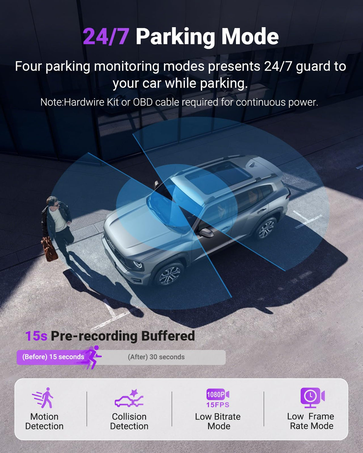 S1 Pro DMS 2.7K Dash Cam Front and Inside (S1 PRO-2CH DMS)