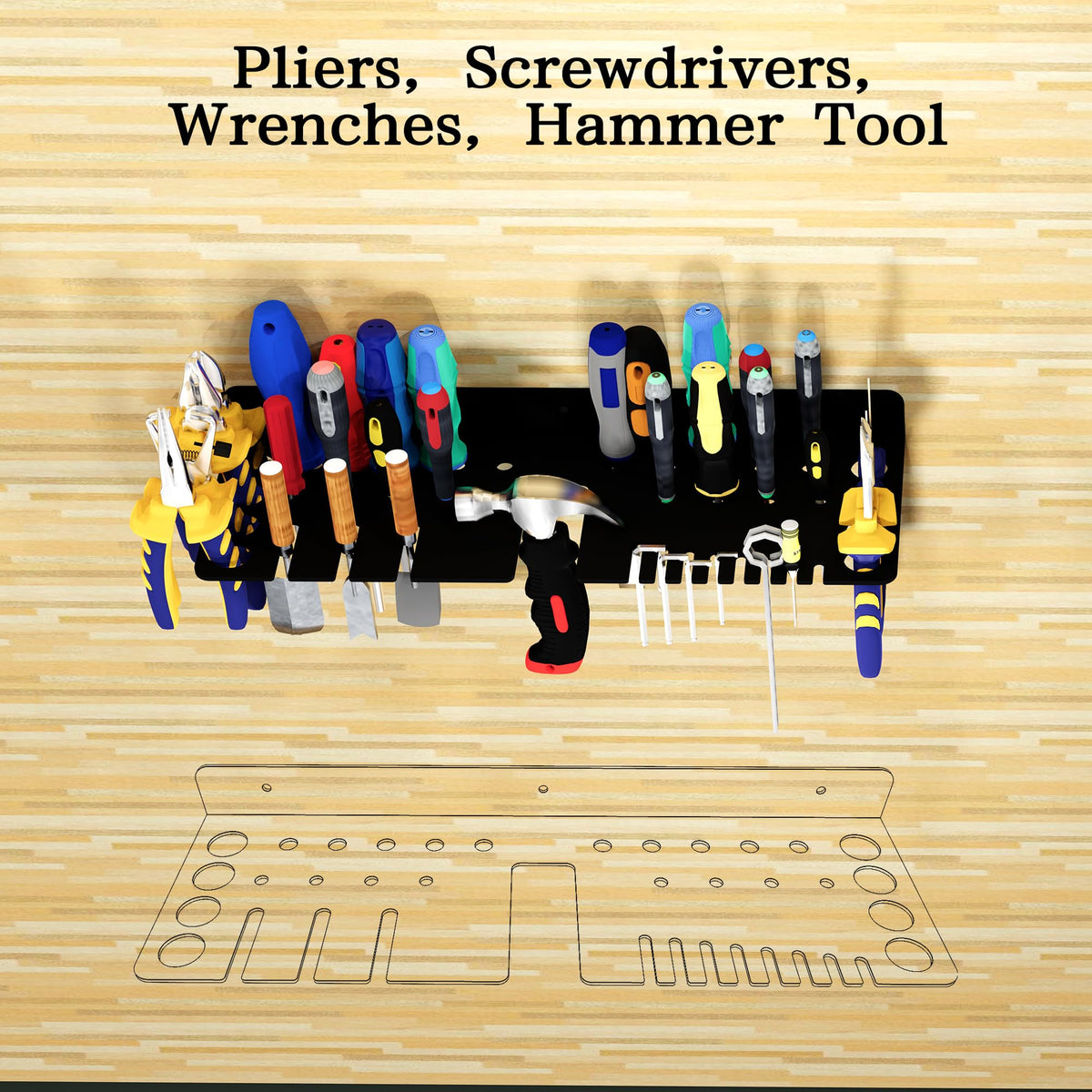 Screwdriver Organizer (Large Mixed Rack)