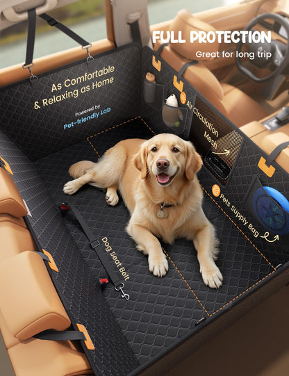 Dog Car Seat Cover for Back Seat with Hard Bottom for Truck XL (For Full Size Truck /Full Size SUV)