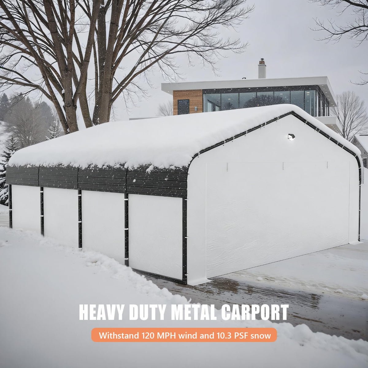 Carports Canopy Heavy Duty (White-1 / 20x20)