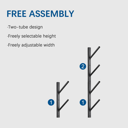 Skateboard Rack Wall Mount (4-floor black)