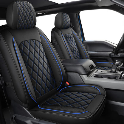 Dodge Ram Seat Covers Full Set For 2009 (Black and Blue / Full Set (Flat Back))