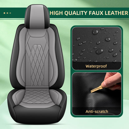Car Seat Covers for Honda Passport 2019 (128 Black&Grey / 74-Passport-5 seat covers full set)