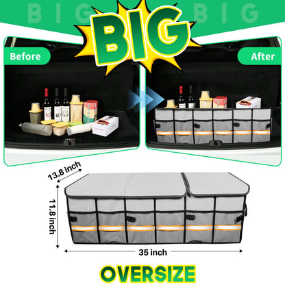 Big Car Trunk Organizer (Gray / Oversize)