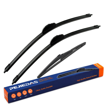 3 Replacement Wiper Blades For Toyota Sienna 2011 ((26″+22″+16″) Front + Rear)