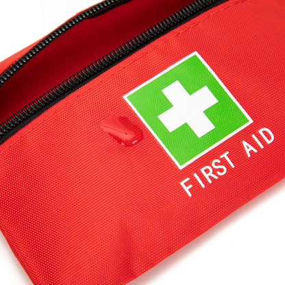 Red Emergency Bag First Aid Small Empty Travel Rescue Pouch First Responder Storage Medicine Pocket Bags for Car Home Office Kitchen (8.3x5.5inch 12pcs Green Print)