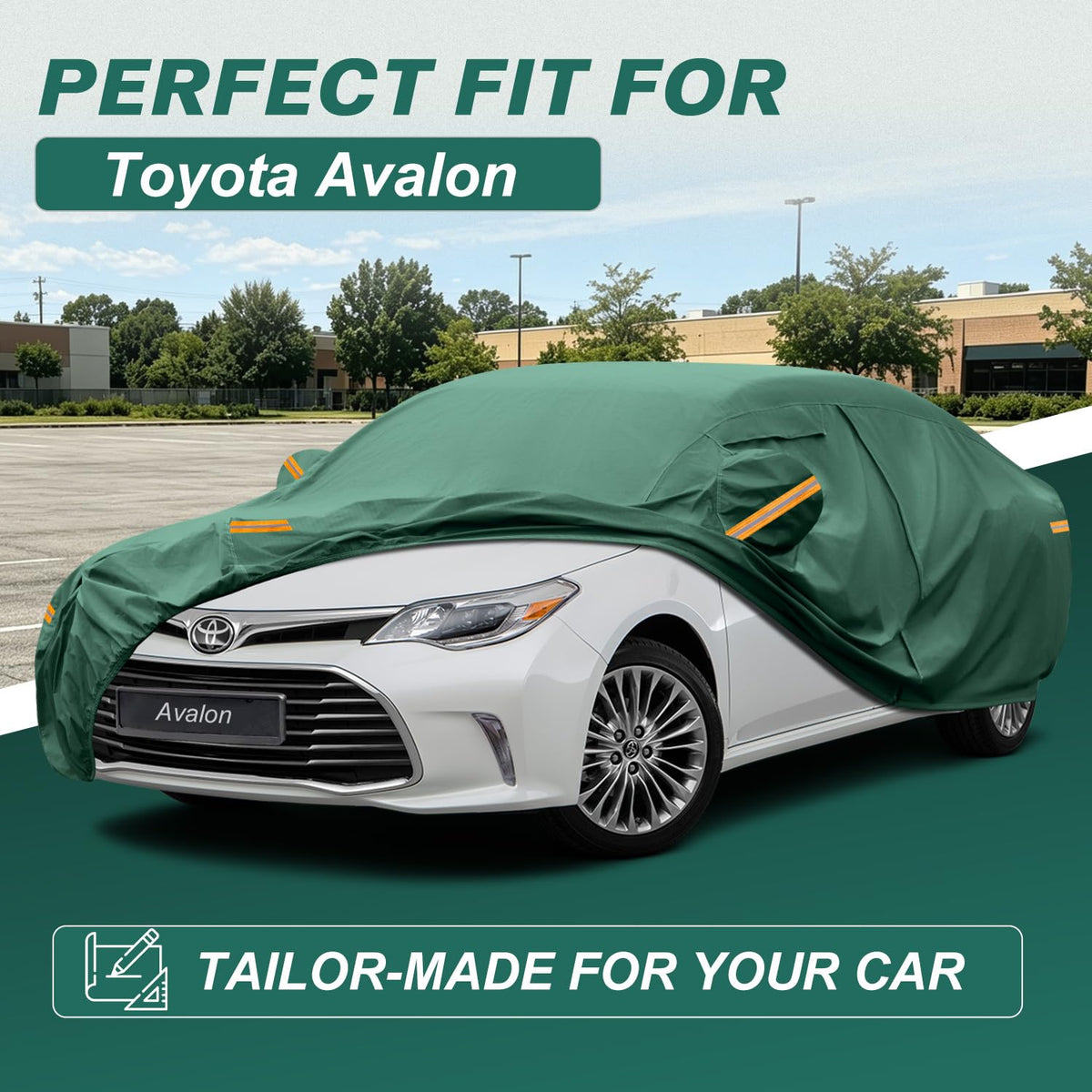 Waterproof Car Cover Custom Fit for Toyota Avalon (green / Custom Fit Toyota Avalon)