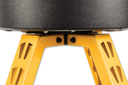 Heavy Duty Metal Stool for Garage and Shop (Swivel Seat with Storage Tray / Black/Yellow)