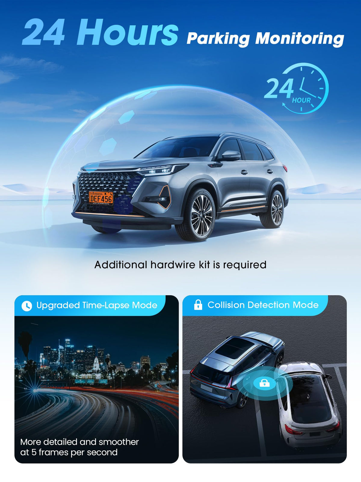 Z60 Pro 4K+1080P Dash Cam (Z60 Pro-128GB SD Card)