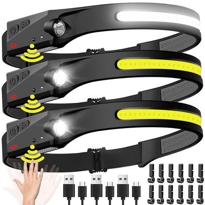 Headlamp Rechargeable 3PCS (3 Pack)