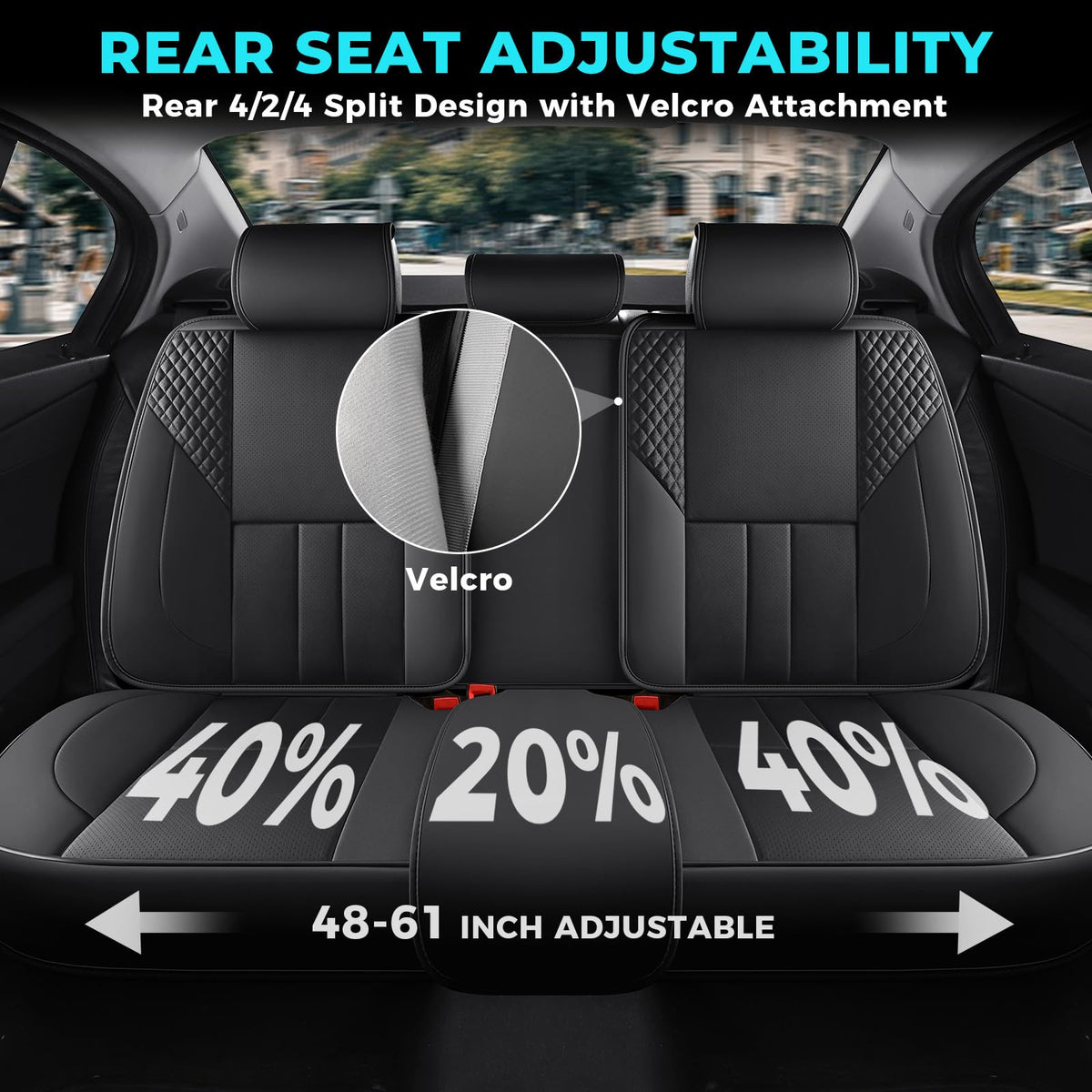 Universal Car Seat Covers for SUVs Sedans Trucks Black (Black / Full-Set)