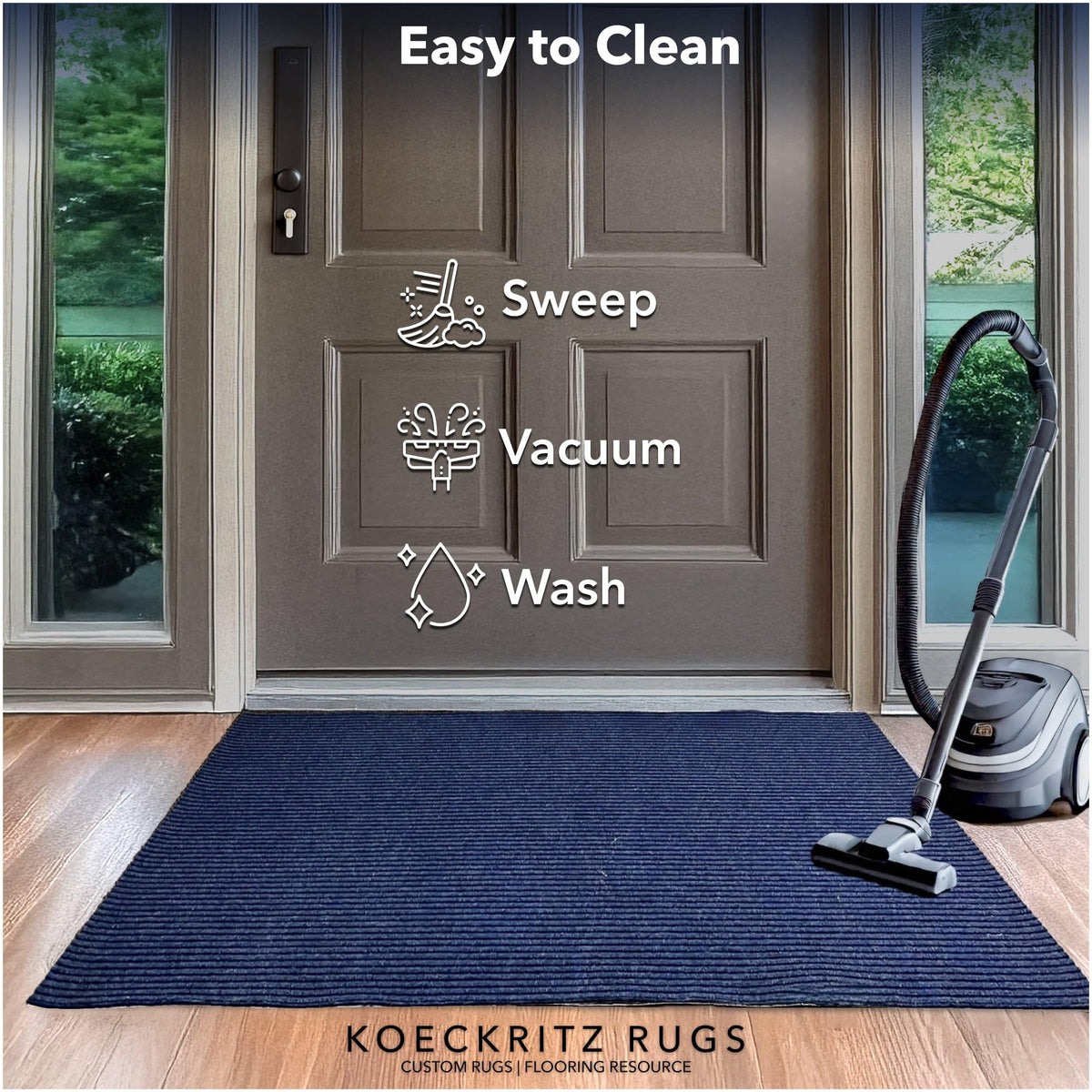 Heavy Duty Durable All Weather Indoor (4' x 6' (Rectangular) / Blue)