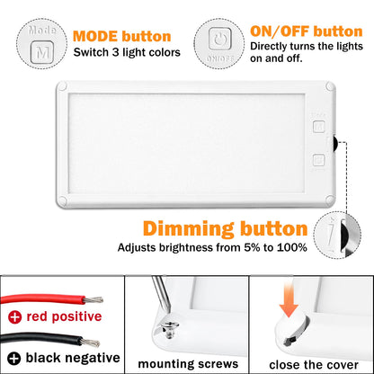 12 in RV LED Interior Light (Pure White / 1 pack)