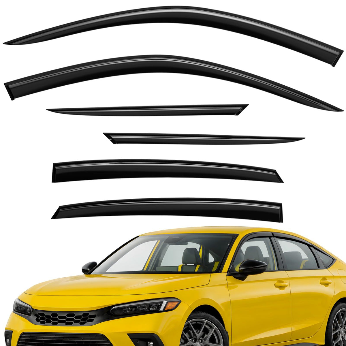 Extra Durable Window Deflectors Tape (For Honda Civic 22-27 Hatchback)