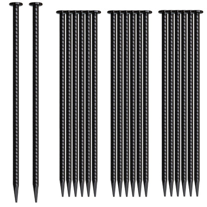 16 Inch Rebar Stakes 20 Pack Heavy Duty Ground Anchors 1 (T-16"x1/2"-20pcs)