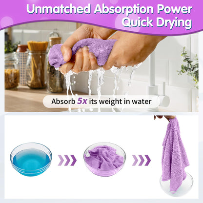 Purple Microfiber Cleaning Cloth (Purple / 8pk)