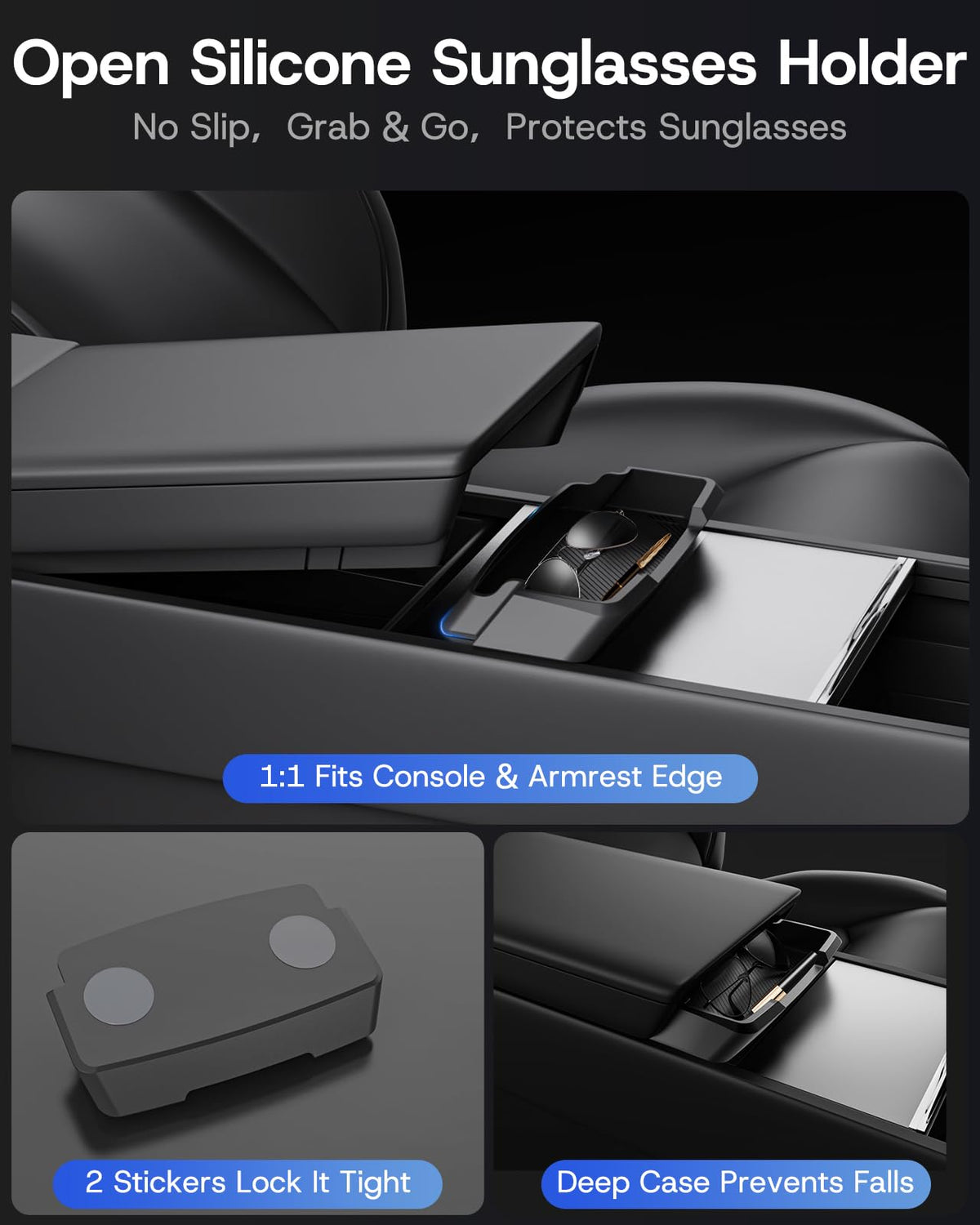 8PCS Center Console Organizer for Tesla Model Y (8pcs (Y Juniper + 3 Highland))