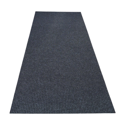 Ribbed Hallway Runner Rug (3'x80' / Grey)