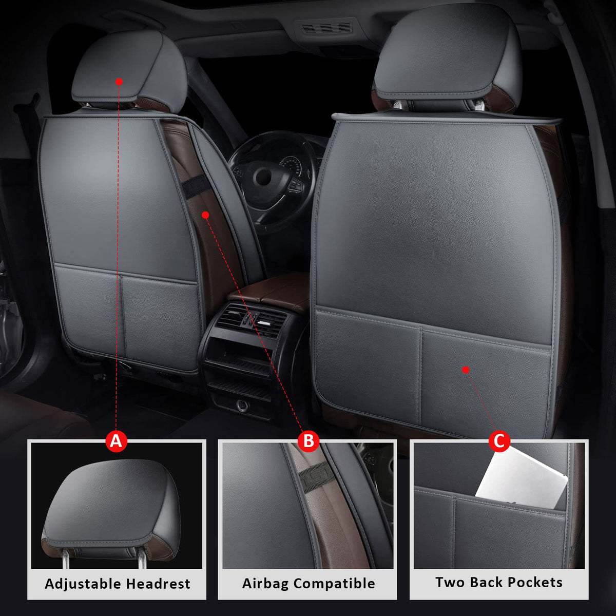 Ram Seat Covers Full Set Grey Fits for 2009 (Gray / Full Set (Flat Back))