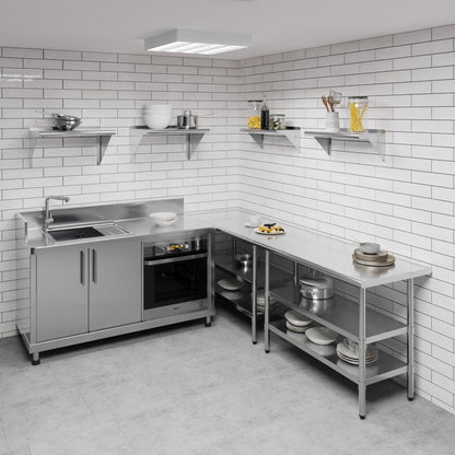 10 in. Deep x 24 in. Wide Stainless Steel Wall Mount Shelf (10 in. x 24 in.)