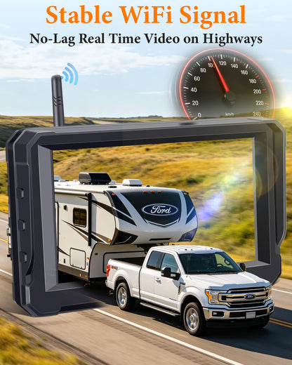 Magnetic Wireless Backup Camera for Truck (5 Inch-1 Magnetic RV Camera)
