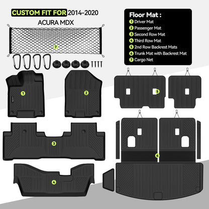 All Weather TPE Floor Mat Set for 2014 (37)for MDX|2014-2020)