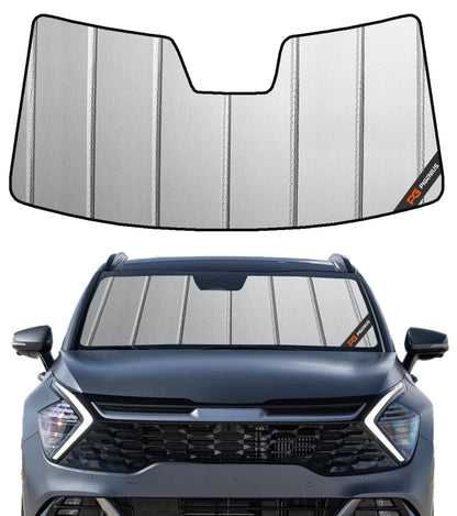 Custom Fit Windshield Sunshade for Kia EV9 2024 (Matte Silver)