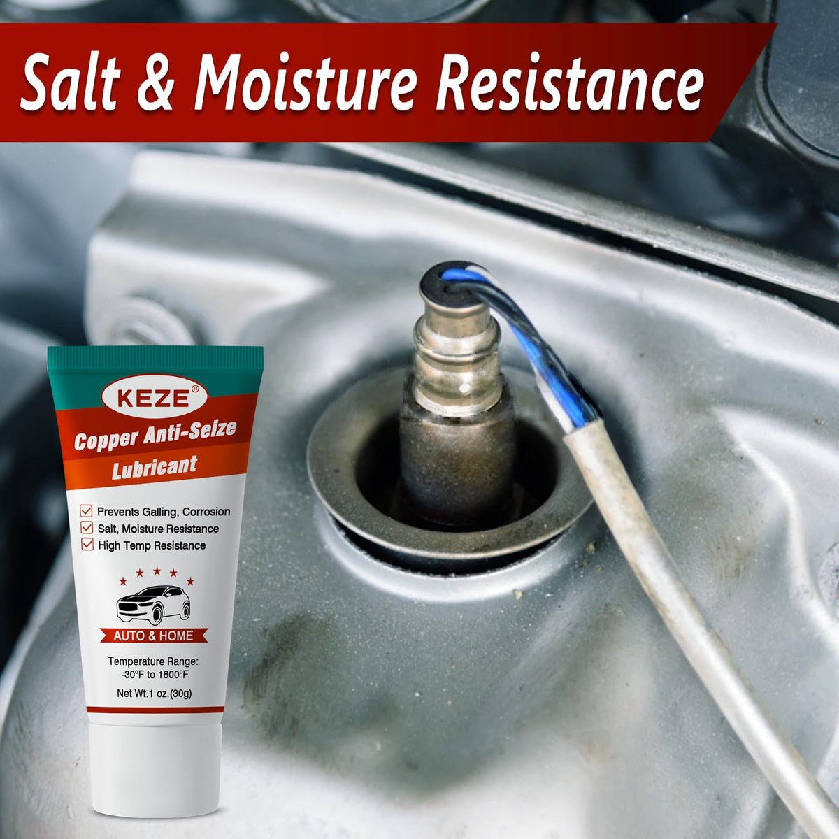 High Temp Copper Anti Seize Compound Spark Plug Antiseize Lubricant (4 Pack / Copper Antiseize Grease)