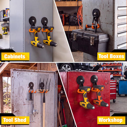 Heavy Duty Magnetic Hooks (Red)
