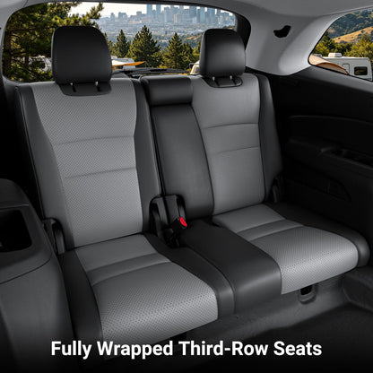 Seat Covers for Honda Pilot 2016 (Black-Grey / 8 Seats - EX-L,SE,TOURING,SPORT 2016-2022)